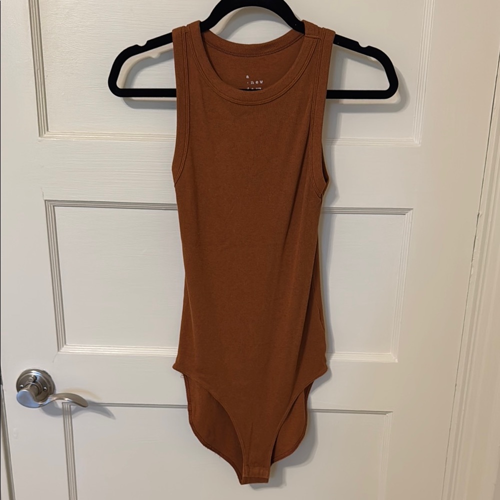 A New Day Brown Bodysuit One Piece Tank Top